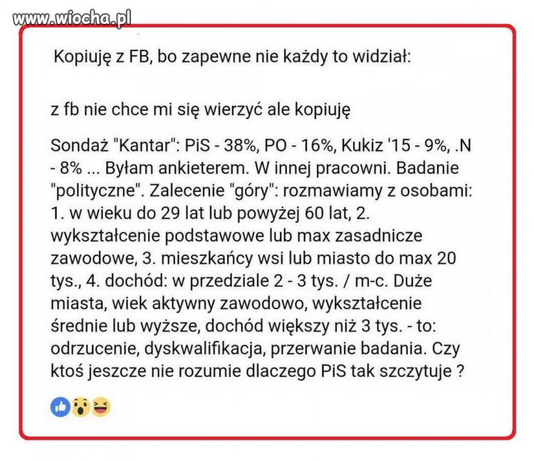 Tak wygląda teraz robienie sondaży hahaha