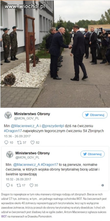 "To są pierwsze, normalne ćwiczenia, w których wojska