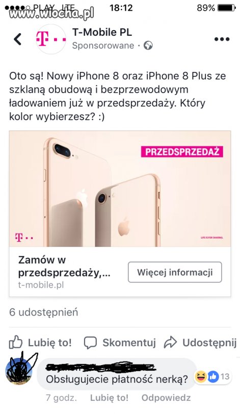 Płatność nerką ...