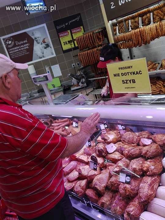 Prosimy nie dotykać szyby 
