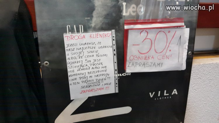 Wiadomość dla Karyn na zakupach
