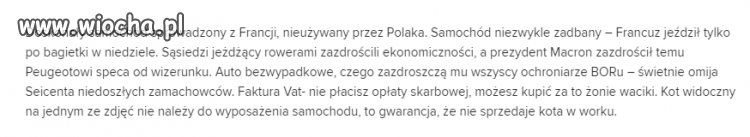 Opis samochodu poziom ekspert