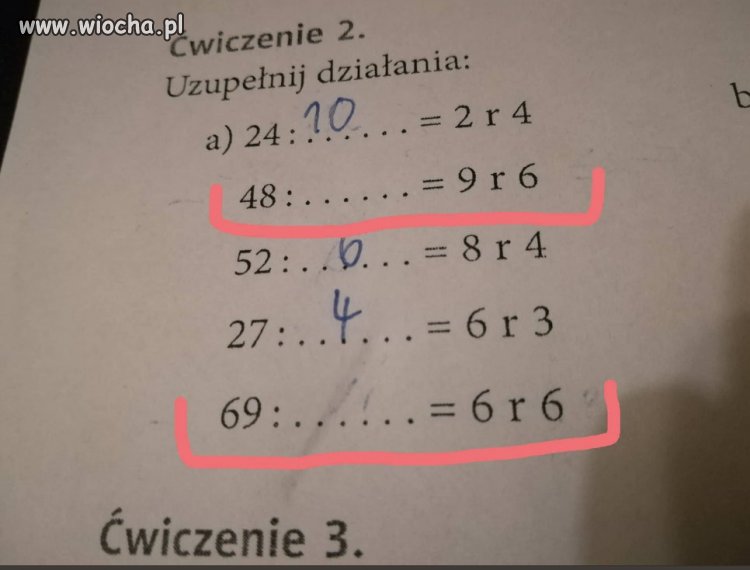 Ćwiczenia w VII klasie 