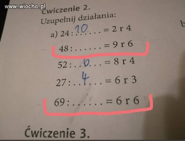 Ćwiczenia w VII klasie 