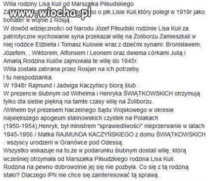 O tym jak to komuna wille akowcom dawała