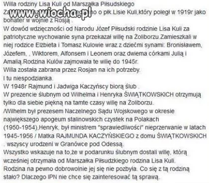 O tym jak to komuna wille akowcom dawała