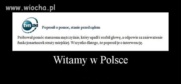 Chciał pomóc rannemu mężczyźnie, teraz sam ma kłopoty 