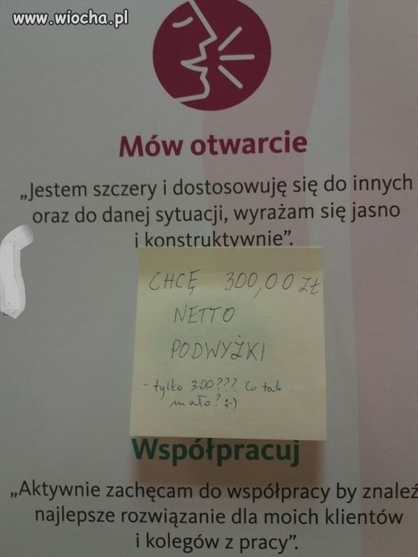 W naszej firmie liczy się szczerość !