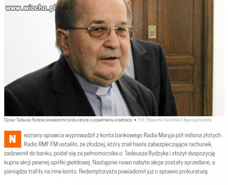 Radio Maryja okradzione.