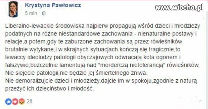 Wpis na temat akcji palenia zniczy dla Kacpra