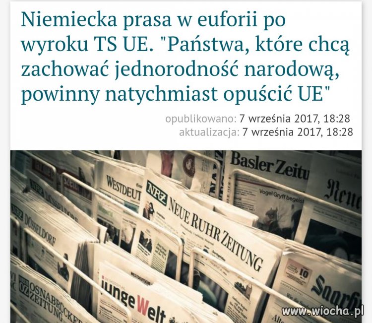 Zaczynamy grę w otwarte karty. Media niemieckie -