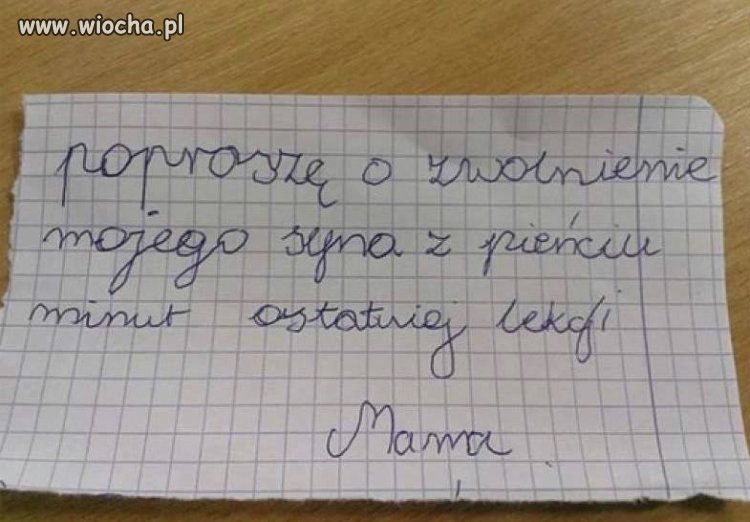 Takie tam zwolnienie