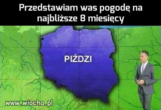 Przedstawiam was pogodę na najbliższe 8 miesięcy 