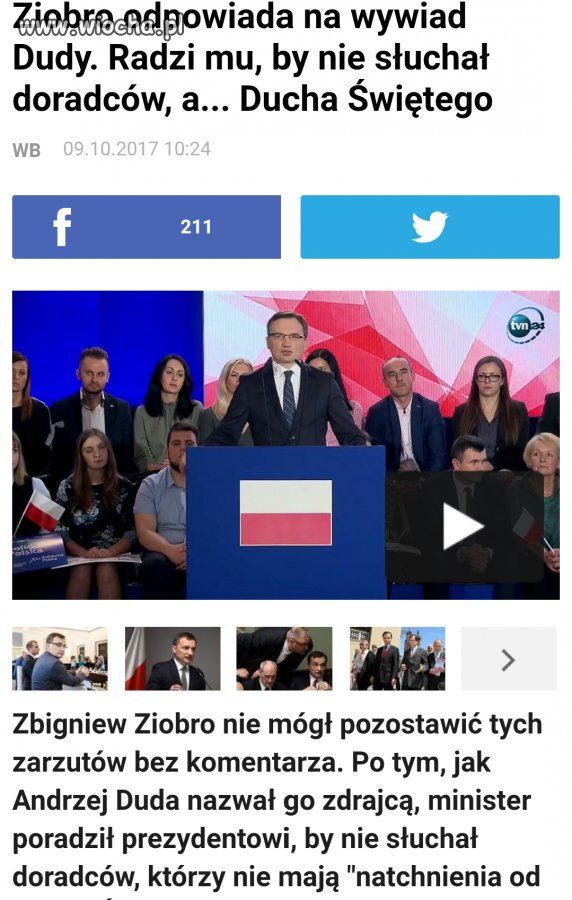 Ziobro radzi prezydentowi 