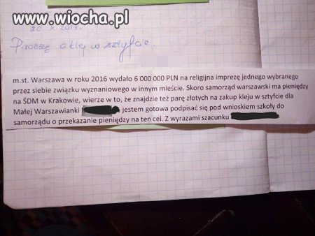 "Proszę o klej w sztyfcie"