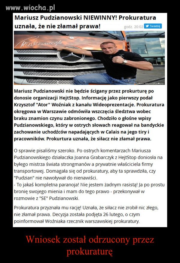 Nie zrobił nic złego.