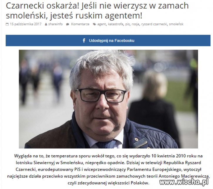 Czyli 99% Polaków to ruscy agenci 
