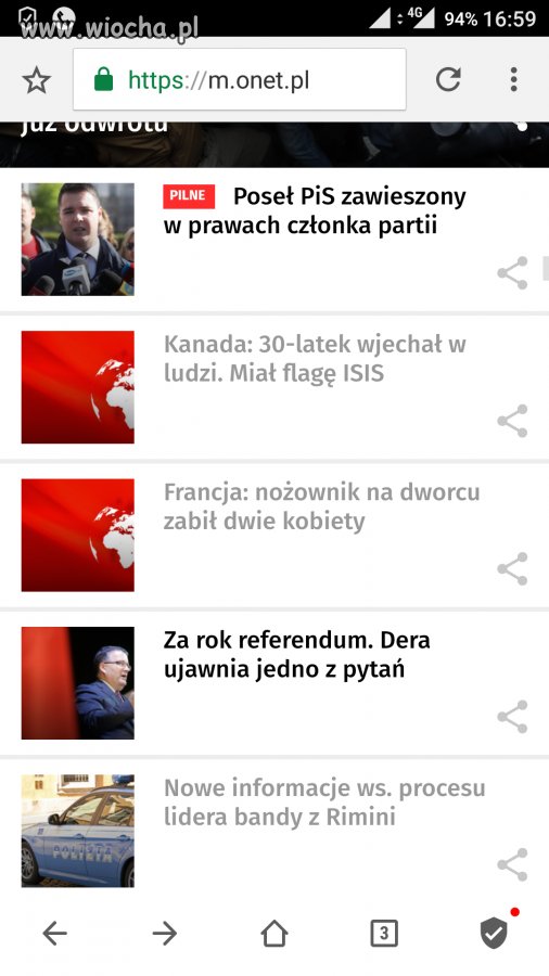 Z 5 tytułów na głównej stronie