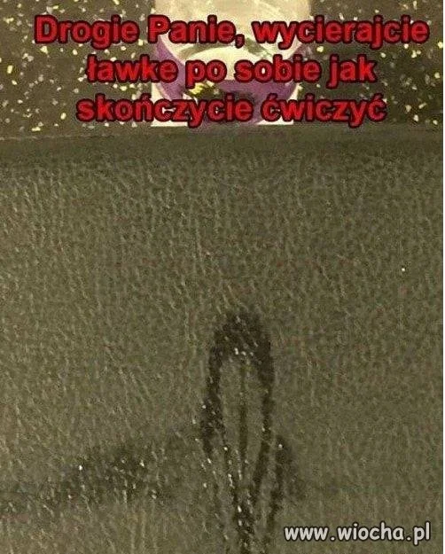 Wycierajcie ławke