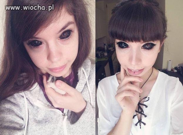 Fanka Popka wytatuowała sobie oczy, jak on.