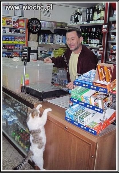 Niektóre papierosy, proszę!