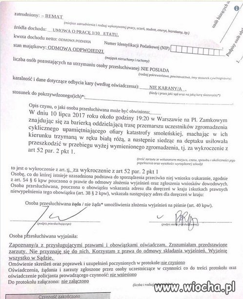 Ciężkie zarzuty.