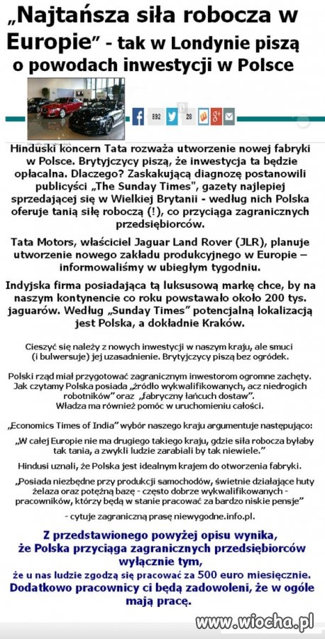 Wszyscy na świecie dostrzegli zalety Polski