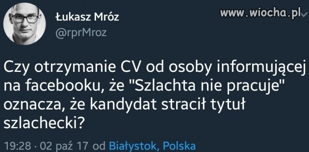Szlachta nie pracuje