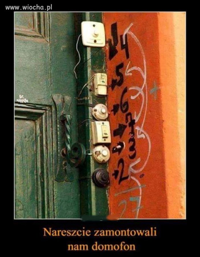 Nareszcie zamontowali nam domofon ...