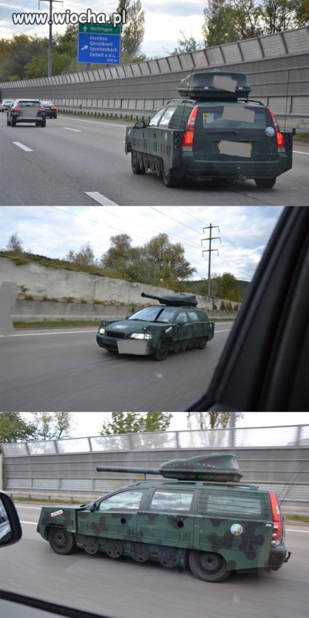 Czołg na autostradzie