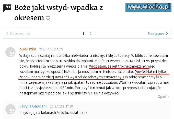 Któraś miała okres 