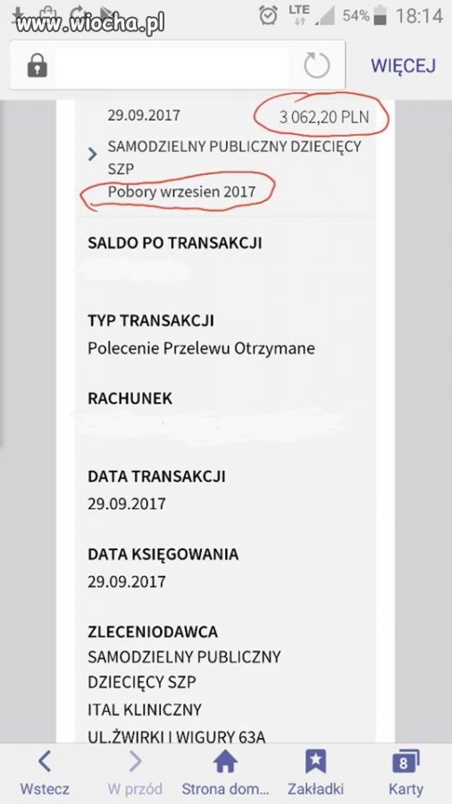 Pensja specjalisty jednego z najlepszych szpitali