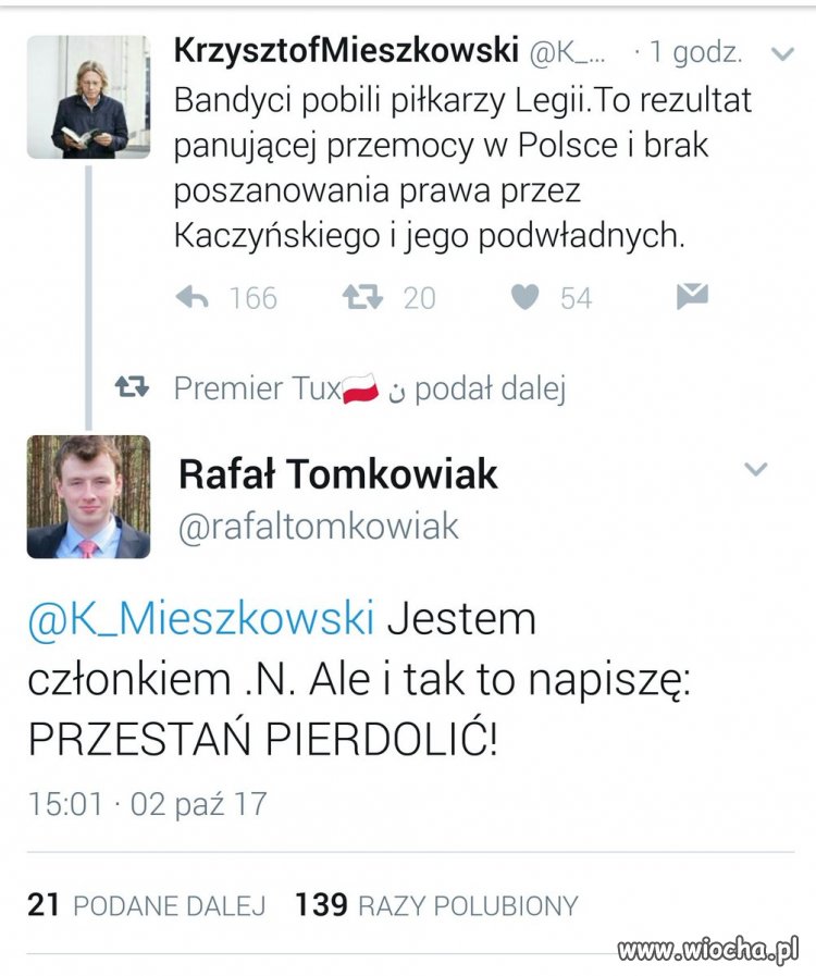 Krzysztof Mieszkowski kolejny "inteligent"