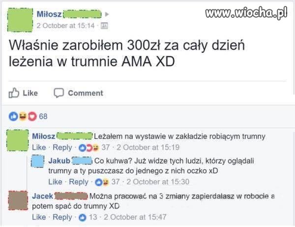 Leżenie w trumnie