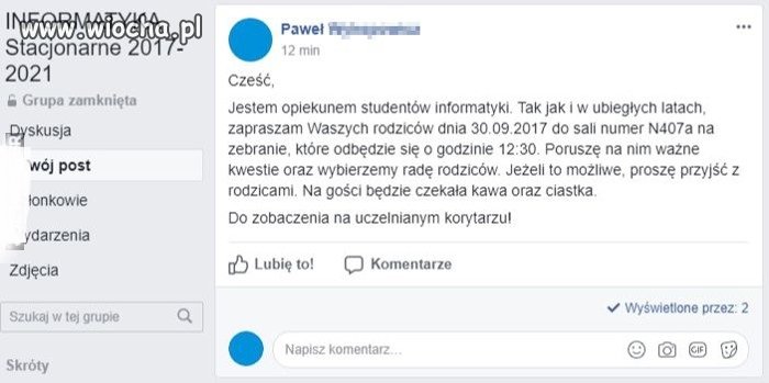  Trollowanie pierwszego roku