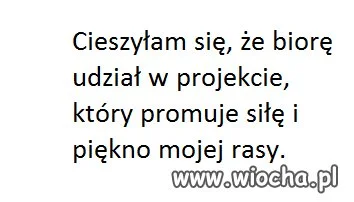 Czarnoskóra modelka komentuje...