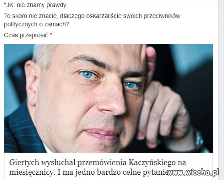 Założę się,że nie przeprosi