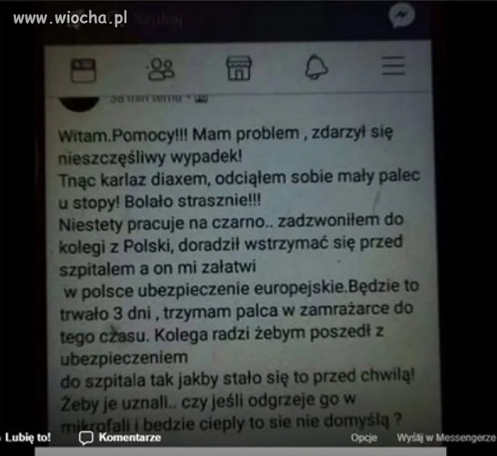 Problem z palcem
