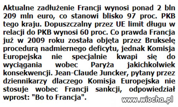 Juncker: "Bo to Francja"