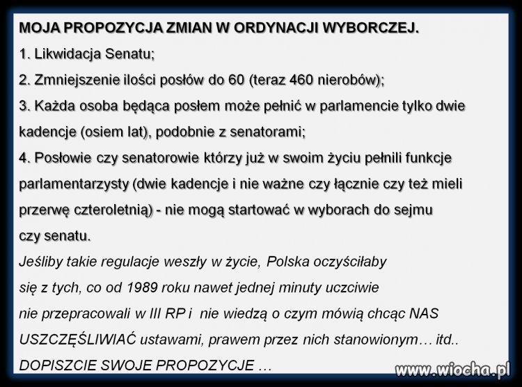 PiS chce zmiany w Ordynacji Wyborczej?