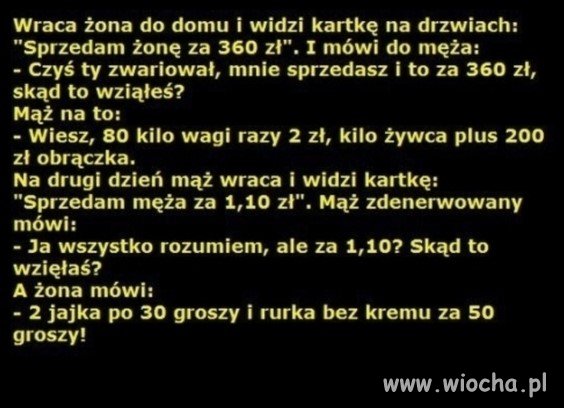 Nie warto drażnić żonę