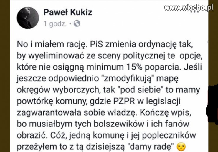 Od ponad dwóch lat włazi w dupę kaczki