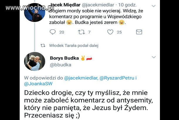 Takiej riposty po nazwaniu Borysa Budki "zerem"