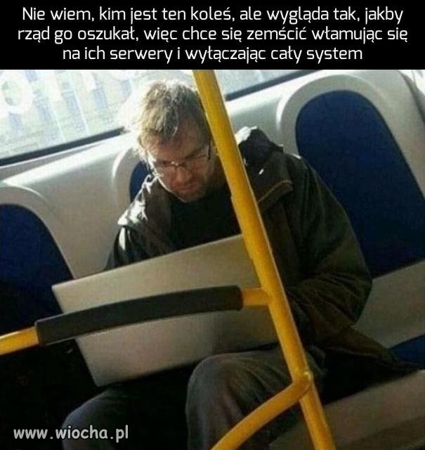 Haker w tramwaju