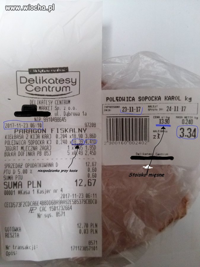 Magia kasowa w Delikatesach Centrum :/Świąteczna