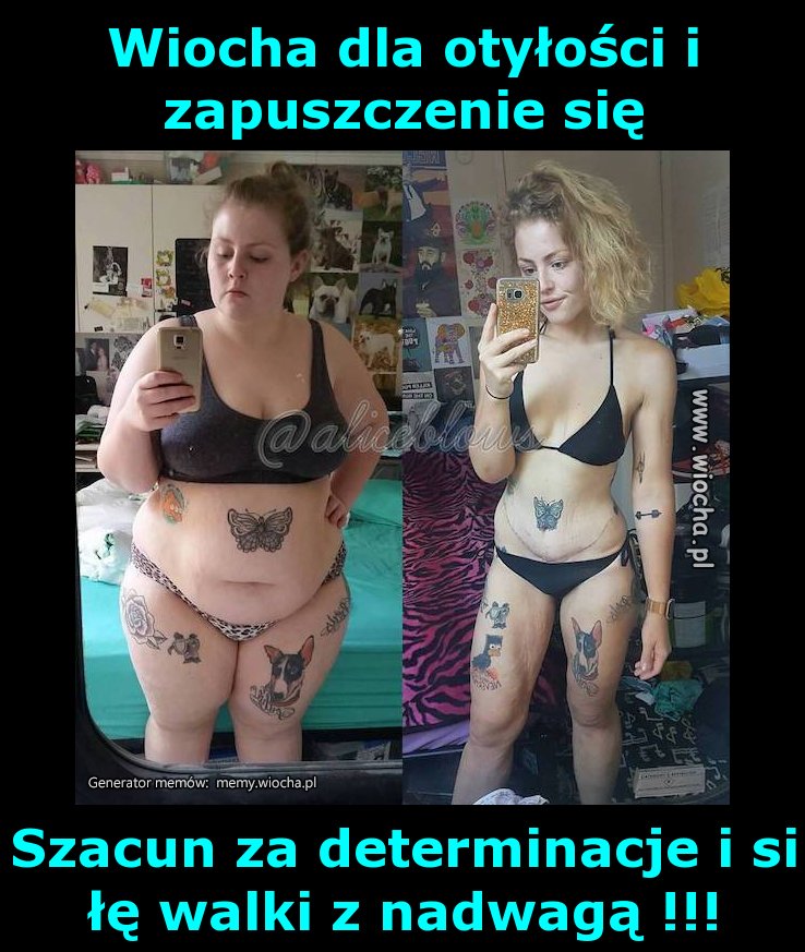 Wiocha dla otyłości i zapuszczenie się