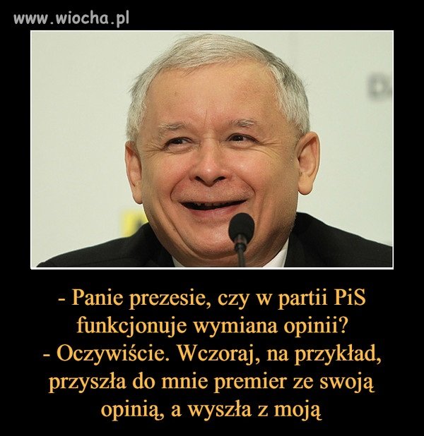 Nie wierzę że pani premier  miała jakąś własną opinię.