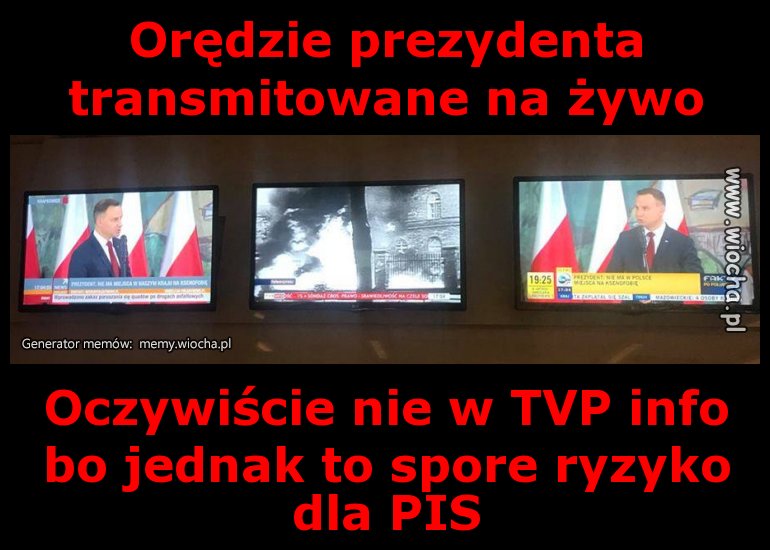 Orędzie prezydenta transmitowane na żywo