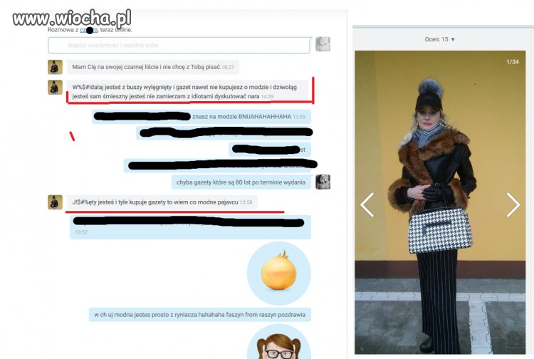 Pani co na modzie się zna przecież kupuje gazety 