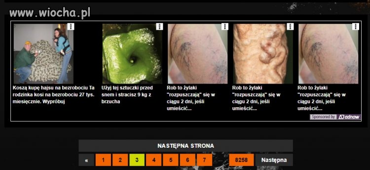 Zestaw reklam na jednej ze stron